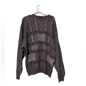 XXL Vintage Cellinni Colorblock Men’s Sweater | Italian Made